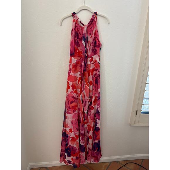 Eliza J Floral Print Halter Dress - size 4 - Picture 7 of 12
